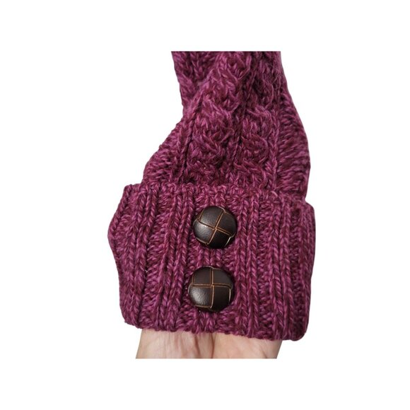 Inis Crafts Merino Wool Aran Cable Knit Zip Cardigan Sweater - Picture 8 of 12